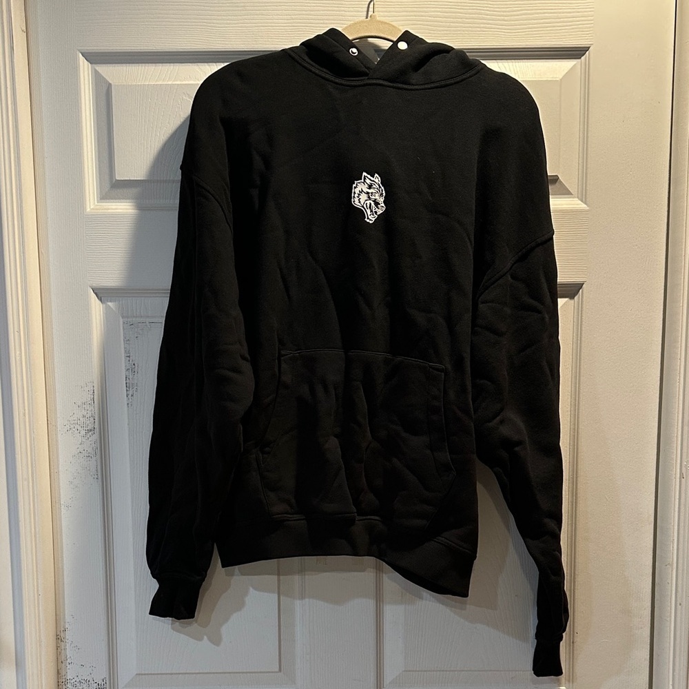 Darc Sport Wolves Fight Cancer x NFGU Black Oversized Hoodie Sweatshirt L